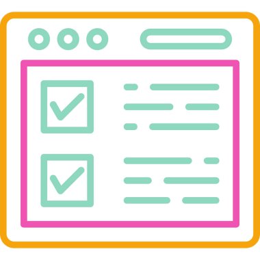 Liste. Web simgesi vektör illüstrasyonu