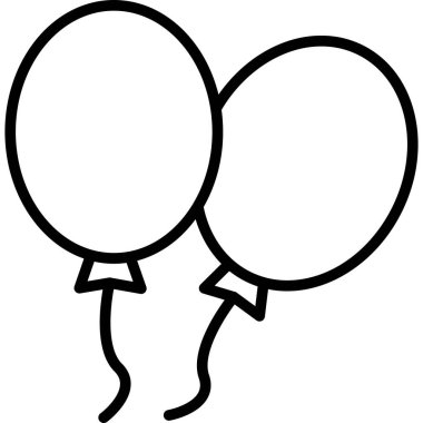 Balonlar. Web simgesi basit illüstrasyon