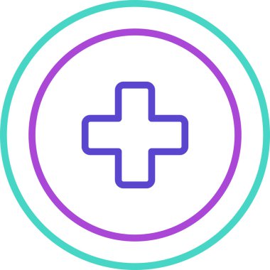 Tıbbi çapraz simge vektör çizimi