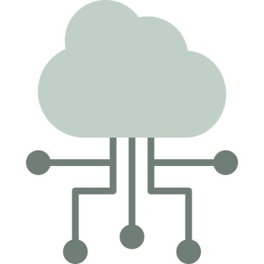 Bulut hesaplama simgesi. Düz dizayn. vektör illüstrasyonu.