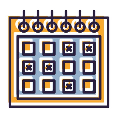 Takvim olay simgesi vektör illüstrasyonu