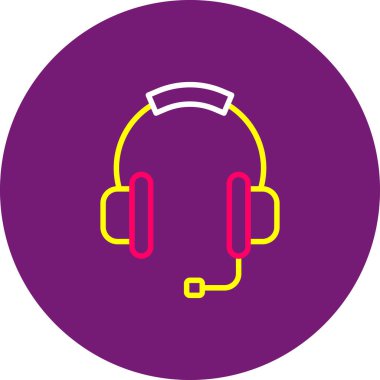 Kulaklık. Web simgesi basit illüstrasyon