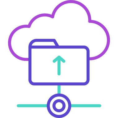 Bulut. Web simgesi basit illüstrasyon