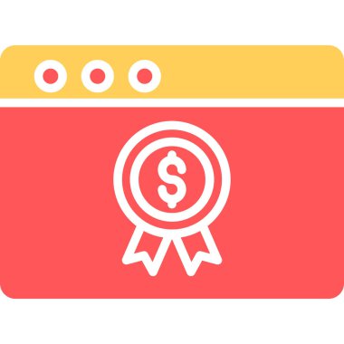 Para için. Web simgesi basit illüstrasyon