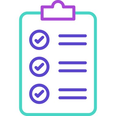 Kontrol listesi. Web simgesi basit illüstrasyon