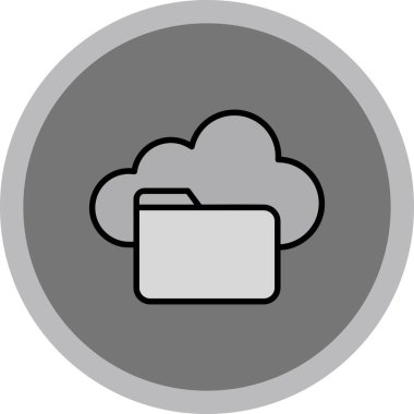 Soyut arkaplanda bulut hesaplama simgesi izole edildi