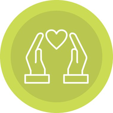 Kalp simgesinin vektör illüstrasyonu