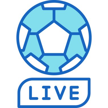 canlı futbol ikonu vektör illüstrasyonu