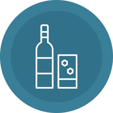 Şarap kadehi. Basit düz vektör illüstrasyonu