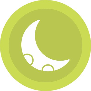 Moda tarzında izole edilmiş gece ay simgesi
