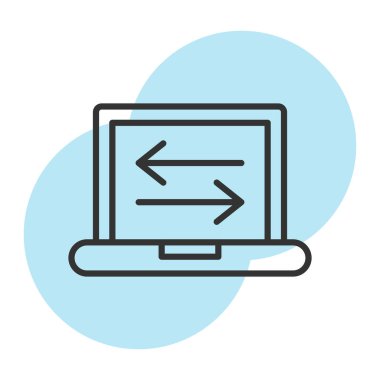 İnternet ve web renk ikonu vektör illüstrasyonu