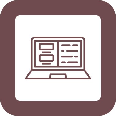 Bilgisayar. Web simgesi basit illüstrasyon