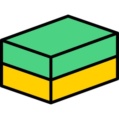 Küp. Web simgesi basit illüstrasyon
