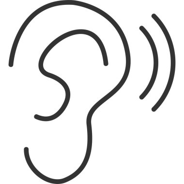 İnsan kulağının satırı simgesi