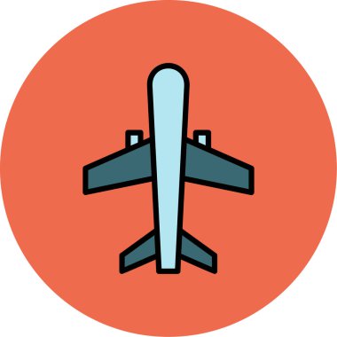 Uçak. Web simgesi basit illüstrasyon