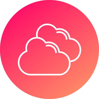 Bulut simgesi. Vektör illüstrasyonu