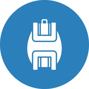 sırt çantası simgesi vektör illüstrasyonu