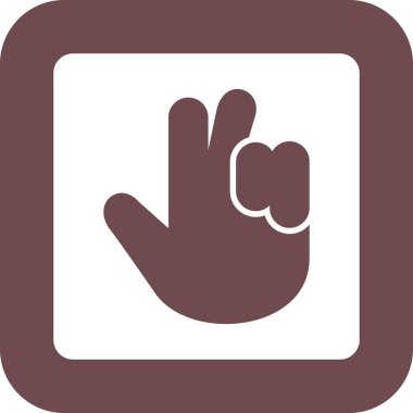 Tek bir el simgesinin vektör illüstrasyonu