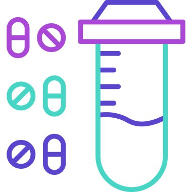 Test tüpü. Web simgesi basit illüstrasyon