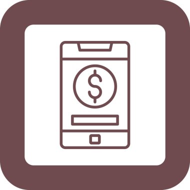 Dolar sembollü cep telefonunun vektör çizimi