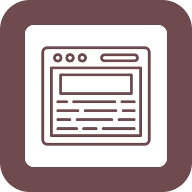 Düz biçimli web sayfası arayüz simgesi