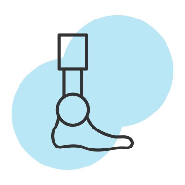 bacak ikonu vektörü. izole edilmiş sınır sembolü çizimi