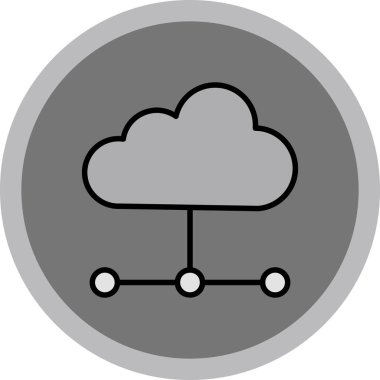 bulut hesaplama simgesi, vektör illüstrasyon tasarımı