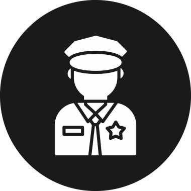 Polis vektör simgesi modern basit illüstrasyon