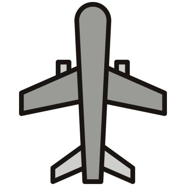 Uçak. Web simgesi basit illüstrasyon