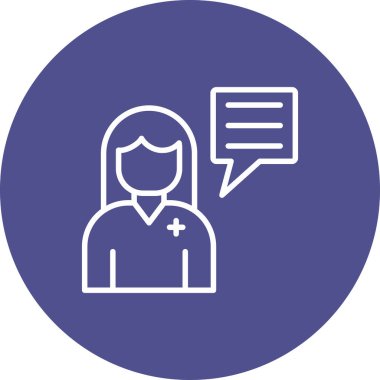 Kabarcık sohbetli kadın avatar