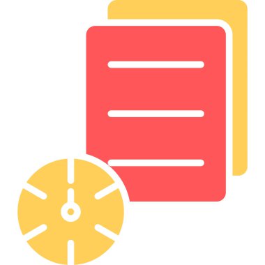 Bir belge simgesinin vektör illüstrasyonu