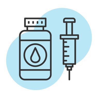Enjeksiyon renkli vektör simgesi