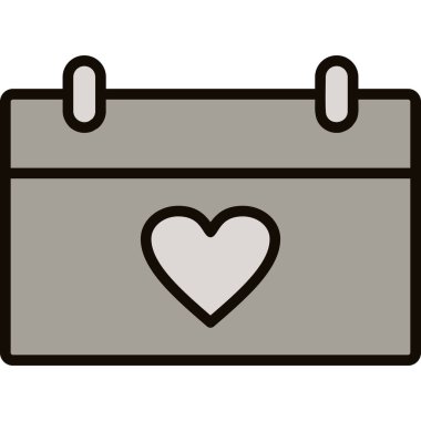 Kalp kutusu simgesi. özet kalp kutusu vektör rengi düz izole