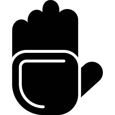 Siyah eldivenli bir elin vektör çizimi