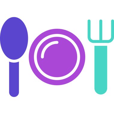 kaşık ikonu vektör illüstrasyonu