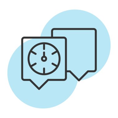 Saat simgesinin vektör illüstrasyonu