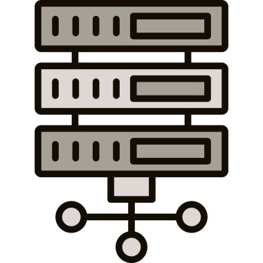 Ağ Sunucusu. Basit illüstrasyon