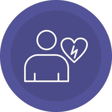 Kalp ikonu vektör illüstrasyonu