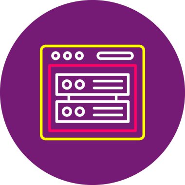 tarayıcı pencere simgesi vektör illüstrasyonu