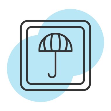 şemsiye simgesi vektör illüstrasyonu