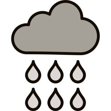 Hava durumu. Web simgesi basit illüstrasyon