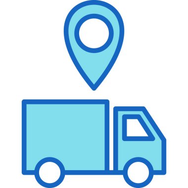 Harita konumu dağıtım simgesi - taslak biçimi