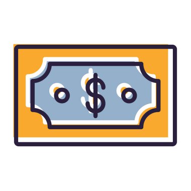 Dolar para sembolü izole edilmiş simge