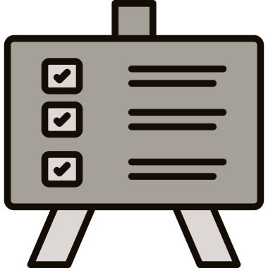 kontrol listesi simgesi, vektör illüstrasyonu