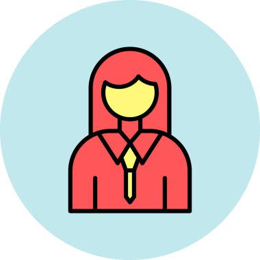 avatar kadın kişisi simgesi - taslak biçimi