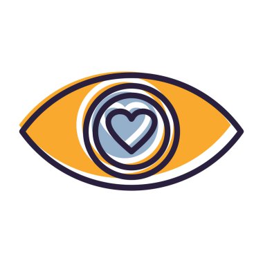 izole göz ve kalp tasarımı