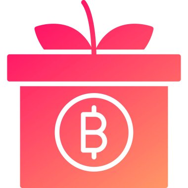 Bir dolar işareti ile hediye kutusunun vektör illüstrasyonu