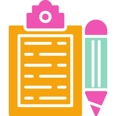 Kontrol listesi. Web simgesi basit illüstrasyon