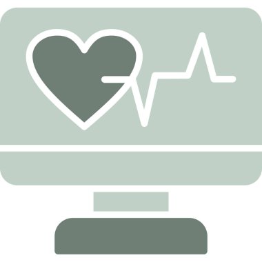 Monitör. Web simgesi basit illüstrasyon