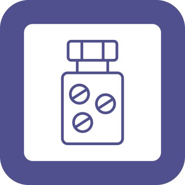 İlaç şişesinin vektör illüstrasyonu